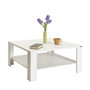 Hanah Home Mesa de Centro Blanca con Almacenamiento